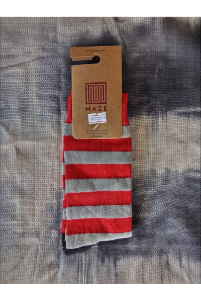 Fun Socks - Crimson Slate